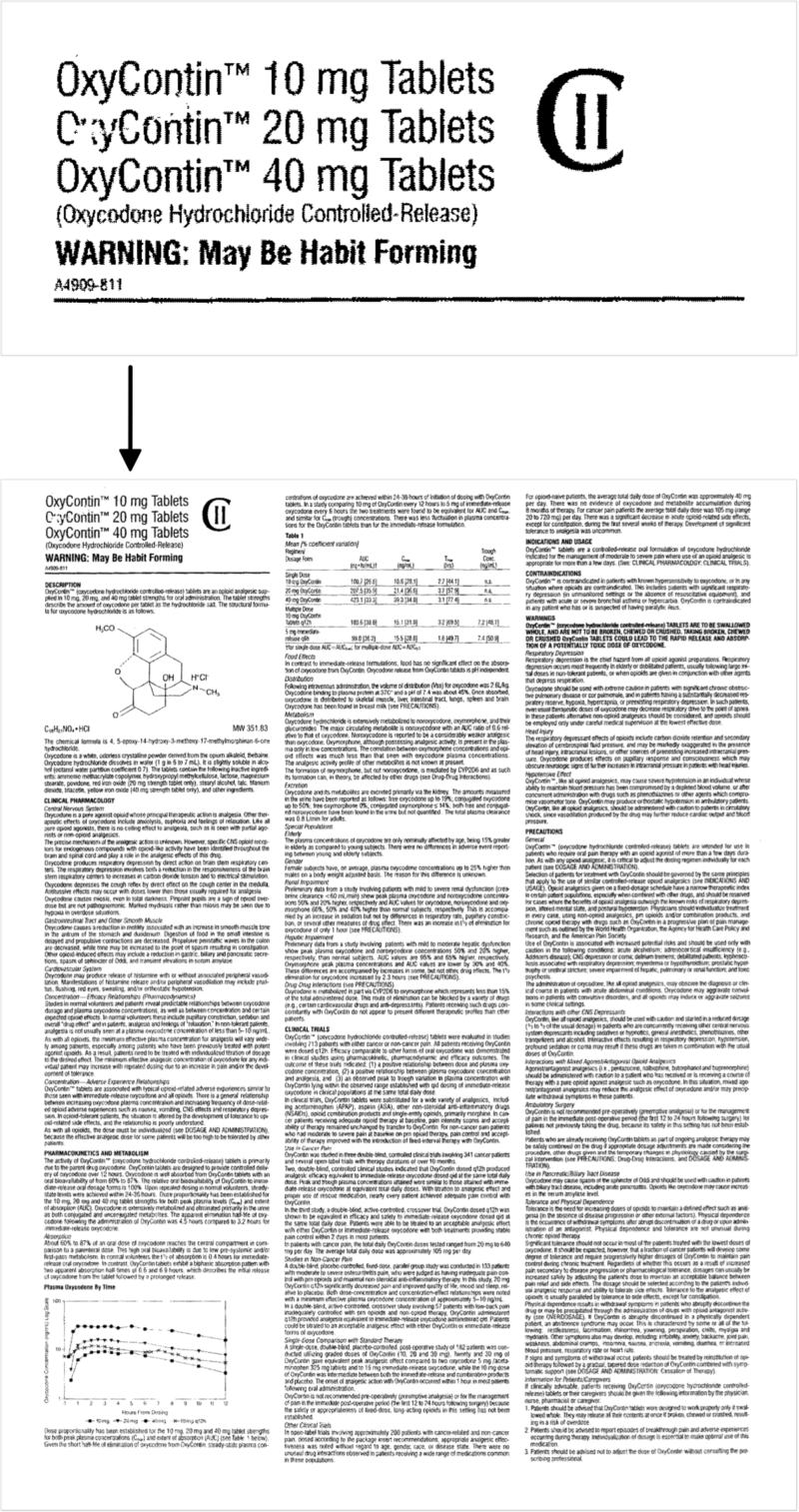 1995 OxyContin Label