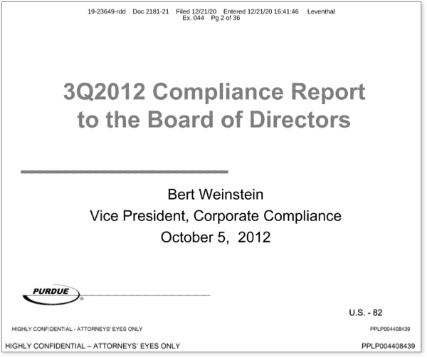 3Q2012 Compliance Report to the Board of Directors, October 5, 2012